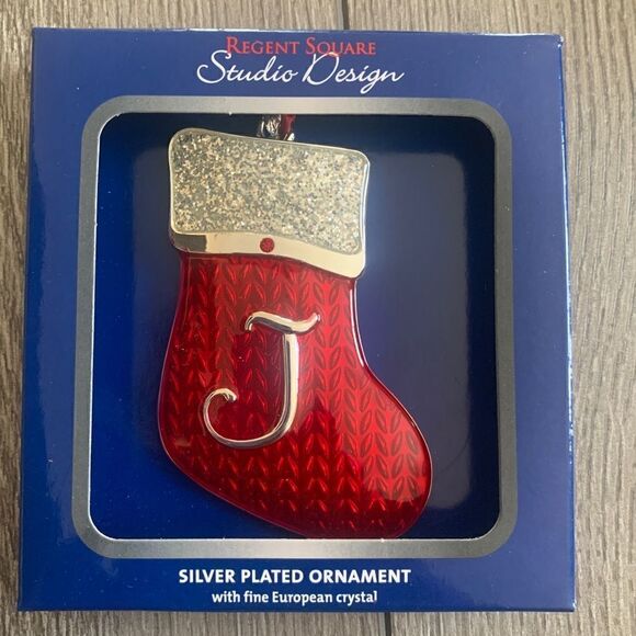 Regent square studio design silver plated ornament with fine European crystal - Picture 1 of 3